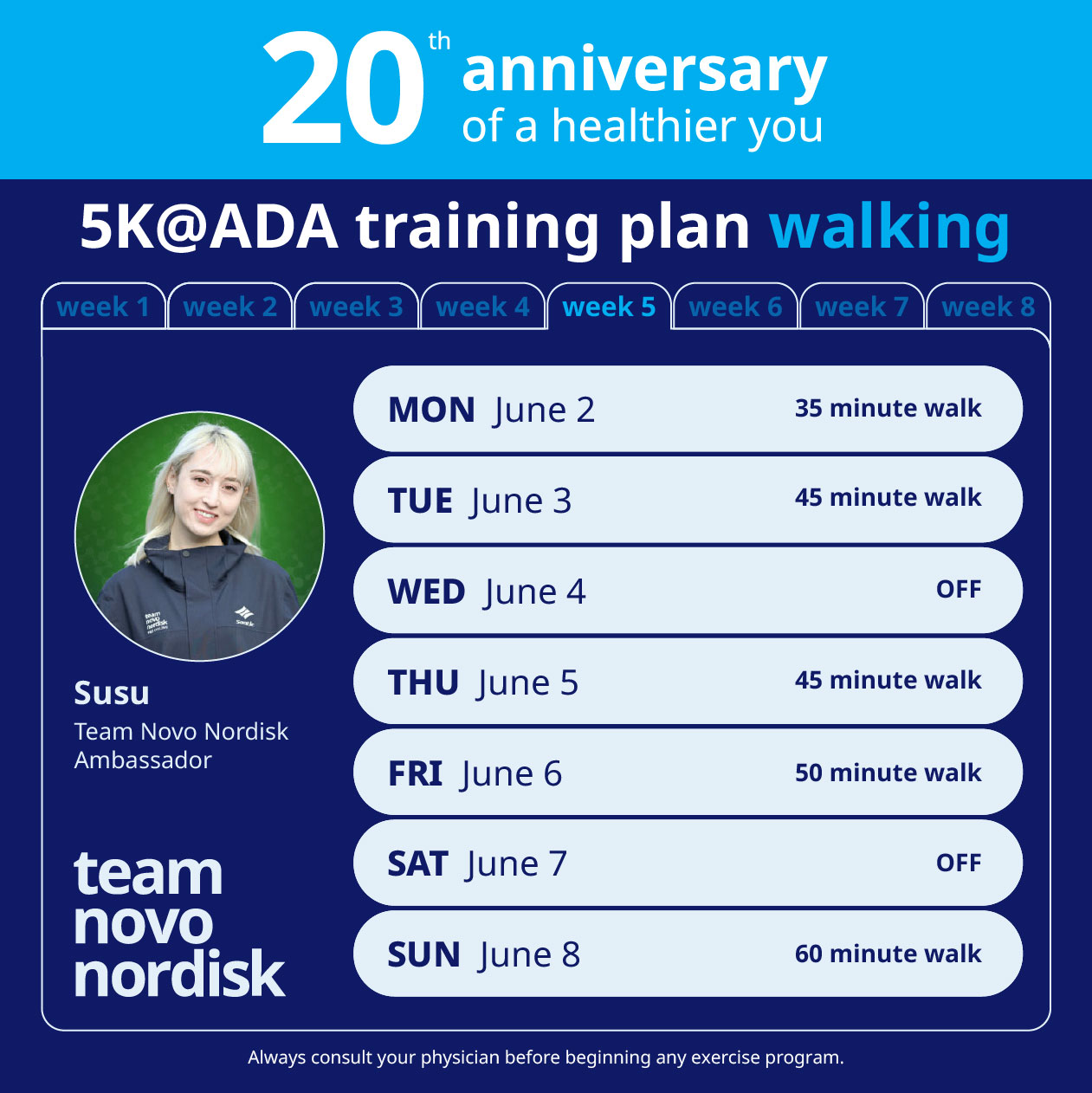 5K Training Plans Week 5 Walk