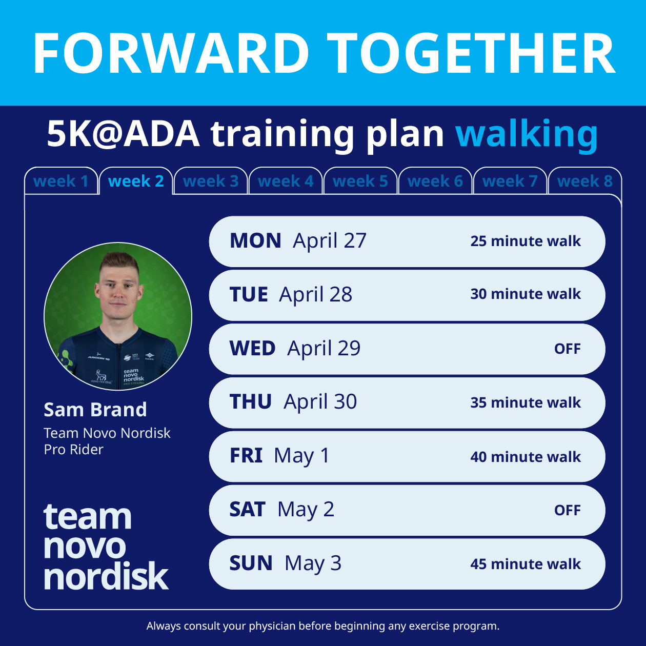 5K Training Plans Week 2 Walk