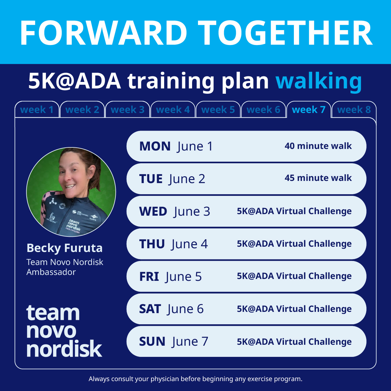 5K Training Plans Week 7 Walk