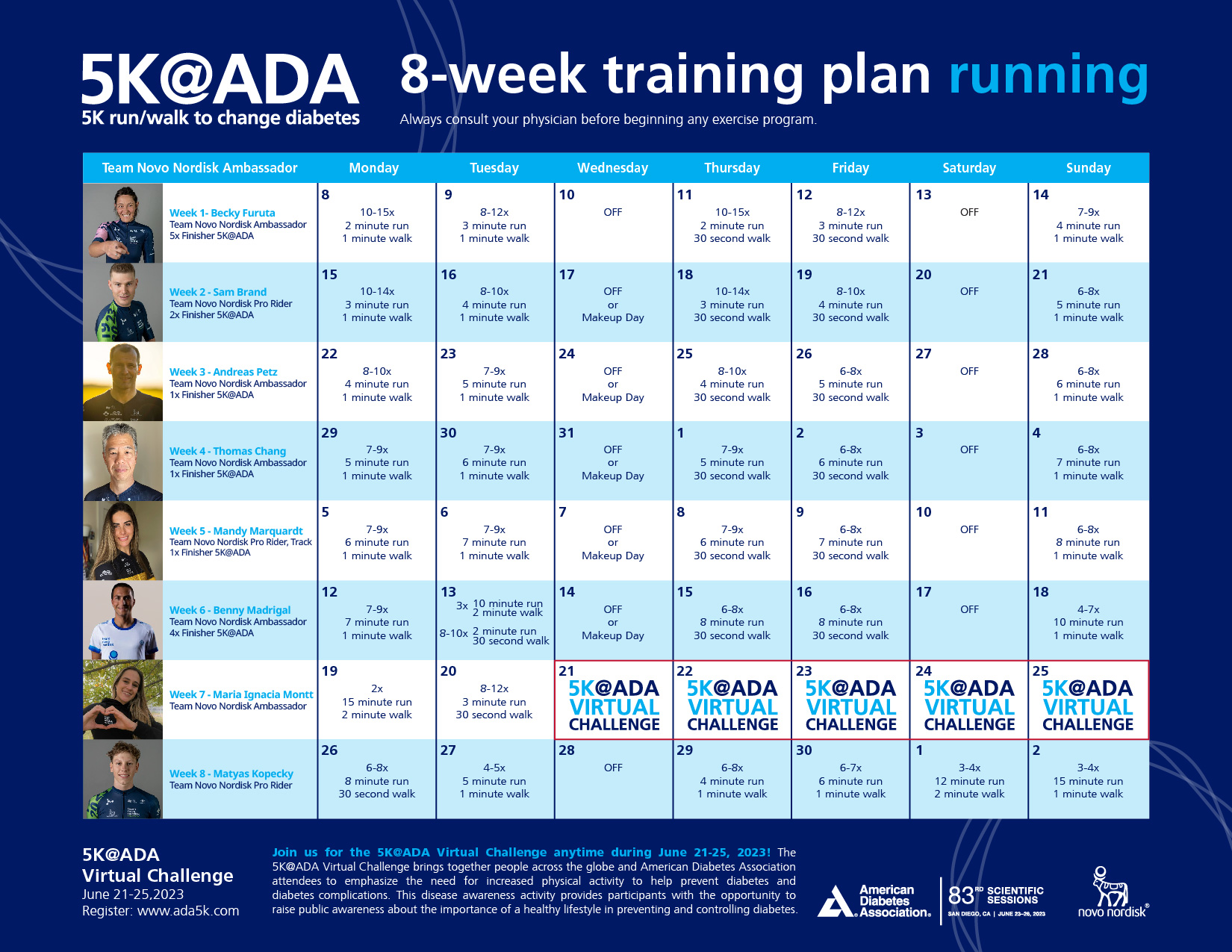 5K@ADA Training Plans